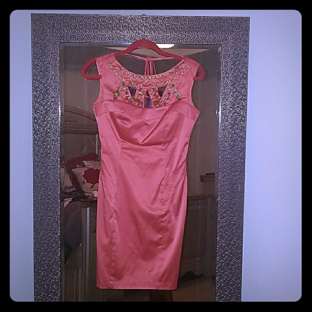 Coral dress, worn once